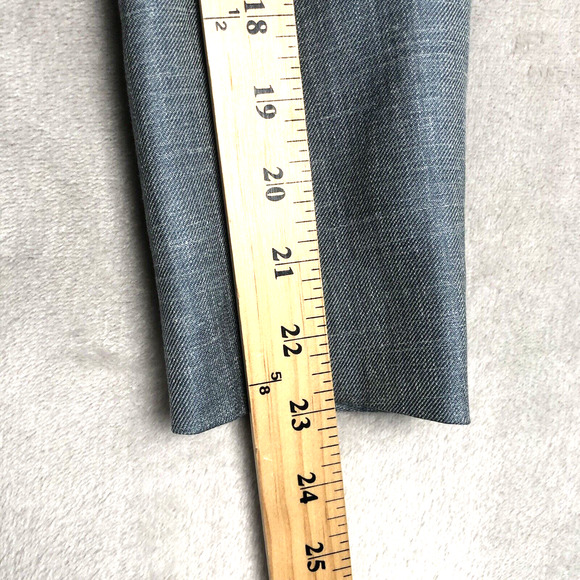 ZANELLA Platinum Loro Piana Linen Silk Wool Blazer Sz 2 Blue Jacket Career Italy - Picture 10 of 15